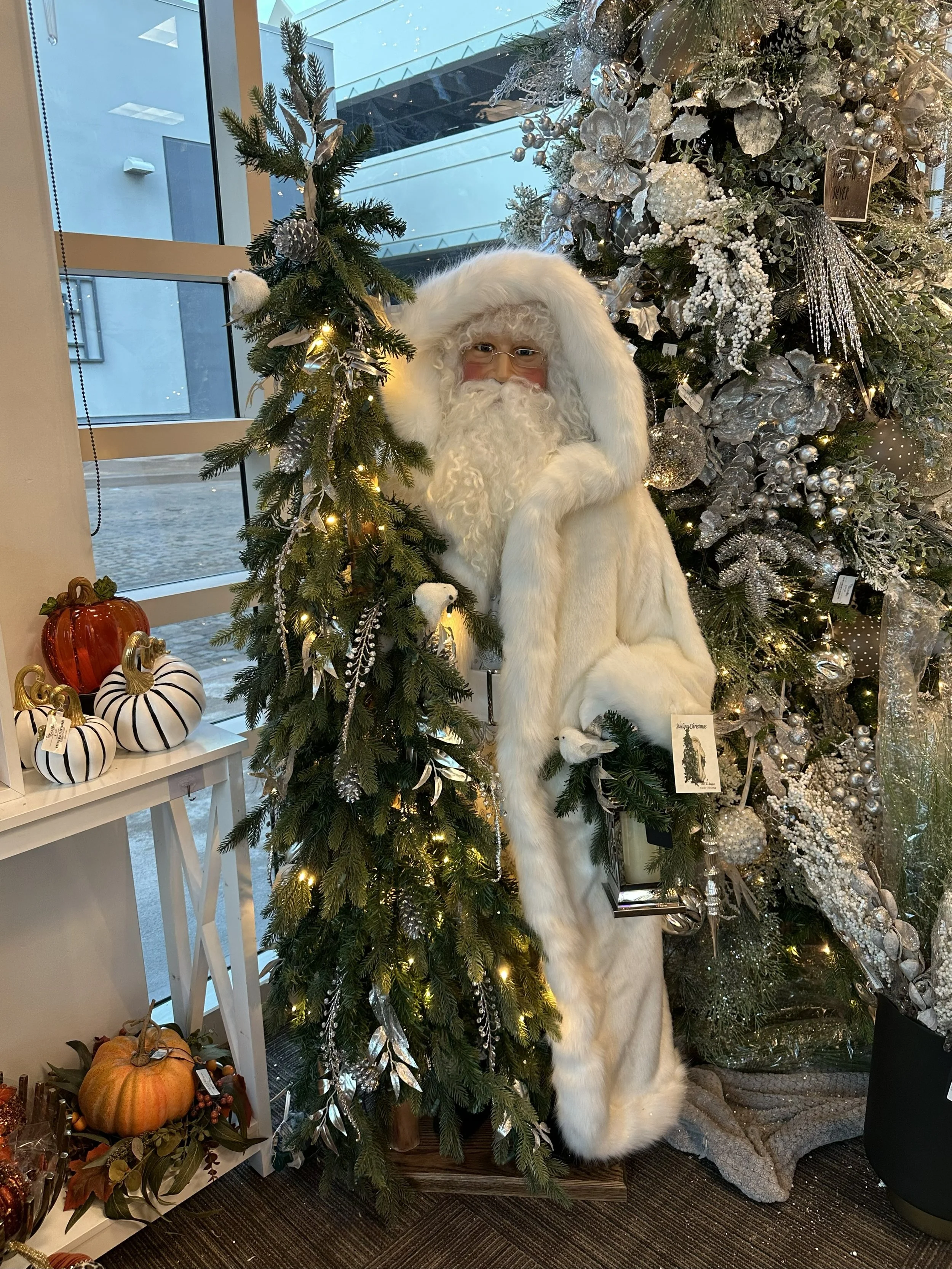 Santa's Enchanted Holiday Tree with Lights and Santa Figure